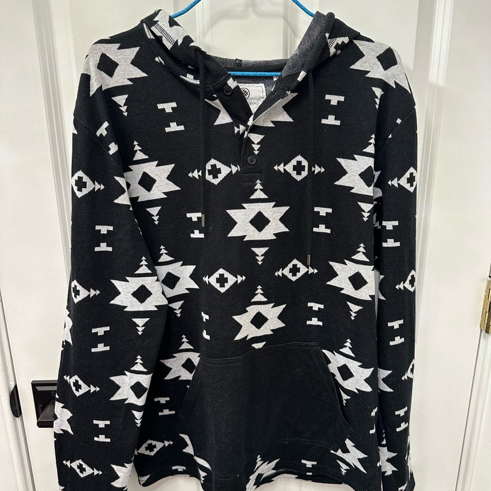 On the BYAS Black and White Hoodie